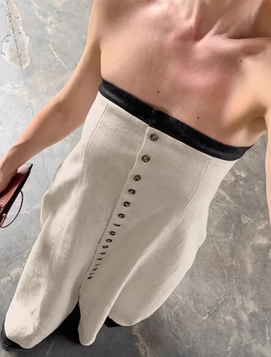 Women's Linen Cotton Maxi Dress Sundress A Line Dress Off The Shoulder Dress Vacation Birthday Casual Party Beach Standard Fit Solid Color Graphic Sleeveless Strapless Summer Spring Fall Women Dresses|Vacation Dresses