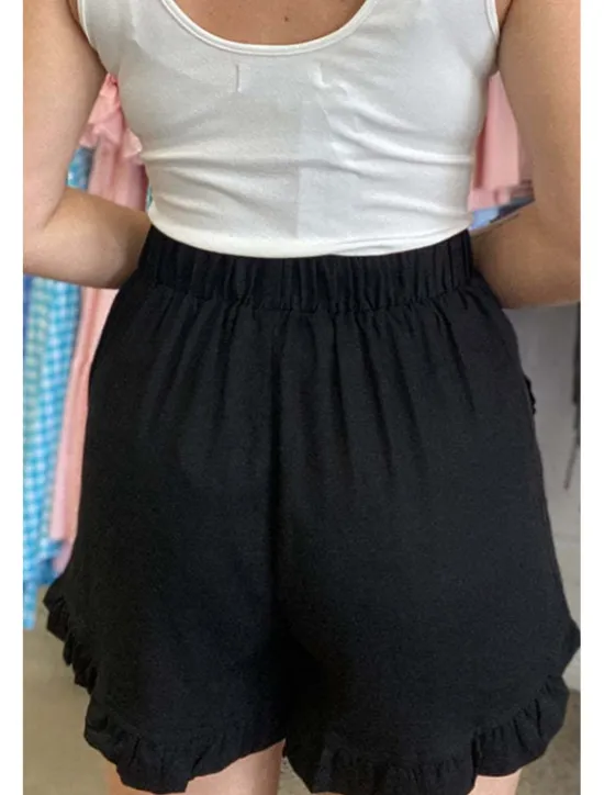 New Women's Linen-Inspired Shorts Shorts Slacks Fashion Casual Short Natural Plain Pocket Elastic Waist Outdoor Comfortable Street Going out rice white Wine Grey Navy Summer Regular Fit Women Pants
