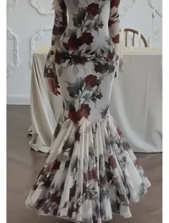 Discount Women's Long Dress Maxi Dress Sheath Dress Floral Dress Print Dress Fashion Elegant Dress Outdoor Holiday Date Regular Fit Flower Long Sleeve Crew Neck Spring Women Floral Dresses