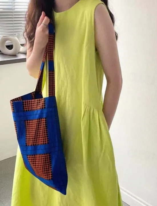 Hot Women's Long Dress Maxi Dress Linen-Inspired Dresses Casual Dress Stylish Casual Vacation Daily Date Regular Fit Plain Sleeveless Crew Neck Yellow Purple Summer Spring Women Dresses