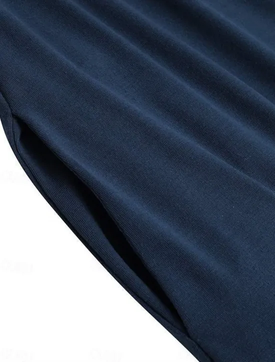 Sale Women's Long Dress Maxi Dress Linen-Inspired Dresses Black Dress Casual Dress Winter Dress Fashion Streetwear Mature Outdoor Street Daily Loose Fit Long Sleeve V Neck Black Yellow Brown Dark Blue Women Dresses