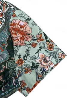 Online Women's Long Dress Maxi Dress Casual Dress A Line Dress Summer Dress Boho Dress Elegant Hawaiian Stylish Vacation Daily Date Regular Fit Floral Short Sleeve V Neck Summer Women Floral Dresses|Spring Dresses