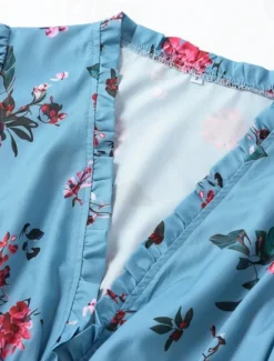 Discount Women's Long Dress Maxi Dress Floral Dress Boho Dress Western Dress Elegant Fashion Modern Outdoor Vacation Daily Regular Fit Flower Long Sleeve V Neck Summer Women Floral Dresses