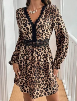 Online Women's Long Dress Maxi Dress Lace Dress Jumper Dress Casual Dress Elegant Stylish Casual Vacation Party Daily Regular Fit Long Sleeve V Neck Spring Fall Women Cocktail Dress