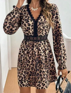 Online Women's Long Dress Maxi Dress Lace Dress Jumper Dress Casual Dress Elegant Stylish Casual Vacation Party Daily Regular Fit Long Sleeve V Neck Spring Fall Women Cocktail Dress