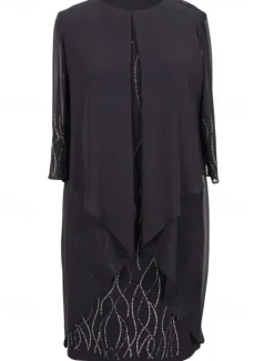 Women's Long Dress Maxi Dress Casual Dress Cocktail Dress Wedding Guest Dress Chiffon Dress Elegant Stylish Casual Party Daily Engagement Regular Fit Plain Sleeveless Crew Neck Black Dark Blue Summer Women Cocktail Dress