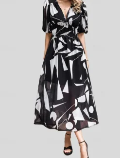 Clearance Women's Long Dress Maxi Dress Casual Dress A Line Dress Floral Dress Summer Dress Elegant Stylish Vacation Daily Date Regular Fit Floral Short Sleeve V Neck Black Pink Blue Green Summer Women Floral Dresses