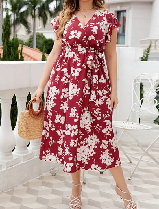 Online Women's Long Dress Maxi Dress Casual Dress A Line Dress Floral Dress Summer Dress Elegant Stylish Vacation Daily Date Regular Fit Floral Sleeveless V Neck Summer Women Spring Dresses|Floral Dresses