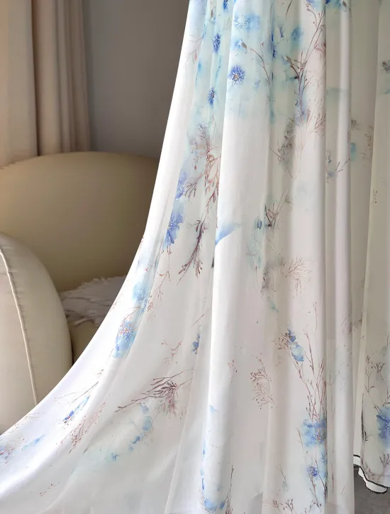 Women's Long Dress Maxi Dress Casual Dress Floral Dress Elegant Fashion Romantic Outdoor Holiday Date Regular Fit Flower Long Sleeve V Neck White Blue Summer Spring Women Floral Dresses