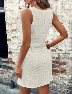 Hot Women's Long Dress Maxi Dress Casual Dress Tank Dress Stylish Casual Vacation Daily Regular Fit Plain Sleeveless U Neck Black White Sky Blue Summer Spring Women Sundresses