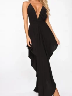 Women's Long Dress Maxi Dress White Dress Summer Dress Slip Dress Halter Neck Dress Hot Mature Sexy Dress Daily Club Regular Fit Plain Pure Color Sleeveless Halter Neck Deep V Black White Pink Summer Women White Dresses
