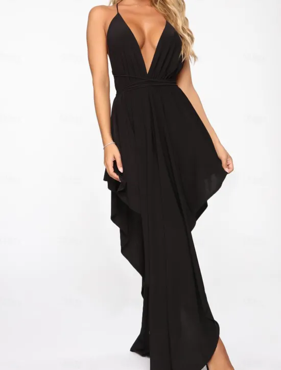 Women's Long Dress Maxi Dress White Dress Summer Dress Slip Dress Halter Neck Dress Hot Mature Sexy Dress Daily Club Regular Fit Plain Pure Color Sleeveless Halter Neck Deep V Black White Pink Summer Women White Dresses