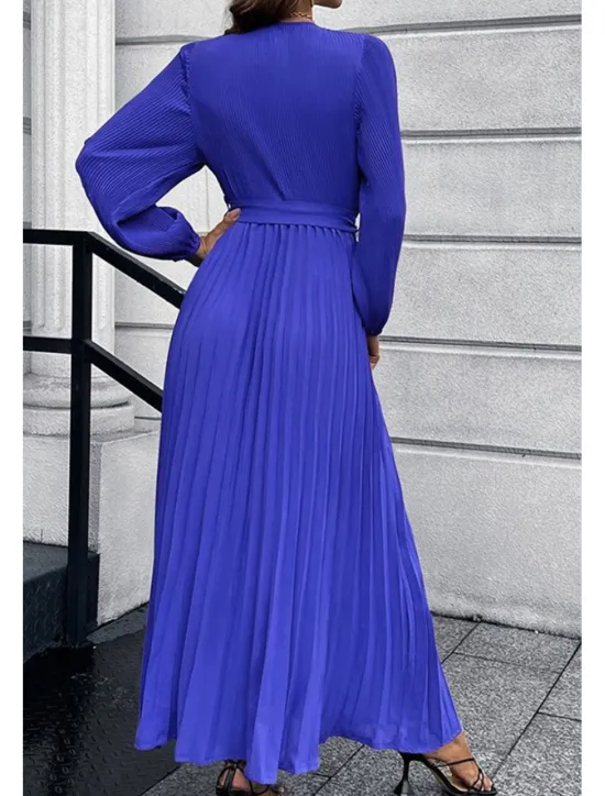 Hot Women's Long Dress Maxi Dress Cocktail Dress Ruched Dress Elegant Fashion Birthday Tea Party Going out Regular Fit Plain Long Sleeve V Neck Black Green Summer Women Cocktail Dress