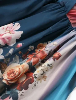 Hot Women's Long Dress Maxi Dress Casual Dress Swing Dress Floral Dress Summer Dress Boho Dress Vintage Vacation Daily Holiday Regular Fit Floral Long Sleeve V Neck Summer Women Floral Dresses