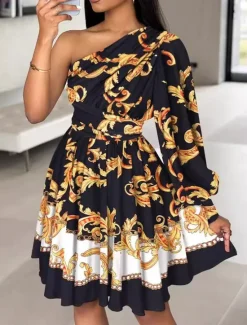 Discount Women's Long Dress Maxi Dress Casual Dress A Line Dress Stylish Casual Vacation Daily Regular Fit Graphic 3/4 Length Sleeve Asymmetrical Black Pink Summer Women Cocktail Dress