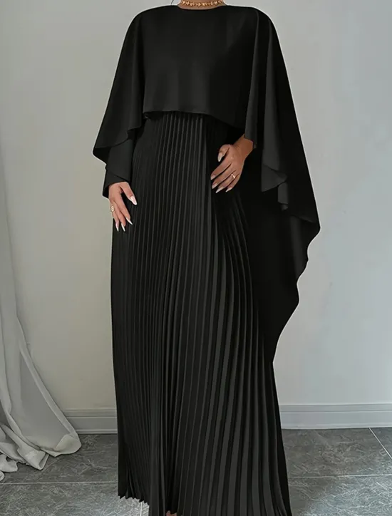 New Women's Long Dress Maxi Dress Casual Dress Fashion Batwing Sleeve Outdoor Party Holiday Regular Fit Plain Long Sleeve Crew Neck Black Red Beige Summer Women Work Dresses