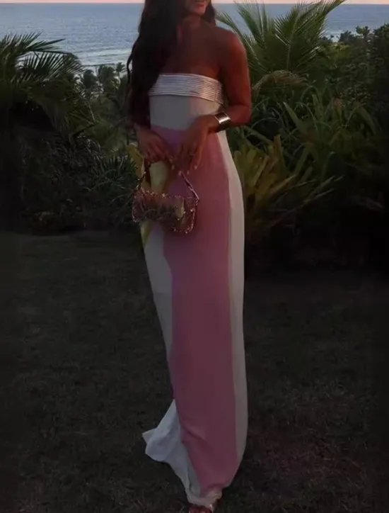 Clearance Women's Long Dress Maxi Dress Prom Dress Party Dress Fashion Party Tea Party Going out Regular Fit Flower Sleeveless Strapless Summer Women Floral Dresses