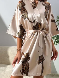 Hot Women's Loungewear Luxury Animal Home Summer Spring Women Pajama-Setter