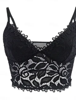 Best Women's Loungewear Pure Color Corsets Carnival Party Valentine's Day Breathable Straps Sleeveless Lace Backless Summer Spring Home Outfits Women Shapewear