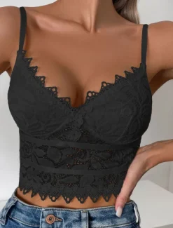 Outlet Women's Loungewear Pure Color Corsets Carnival Party Valentine's Day Breathable Straps Sleeveless Lace Backless Summer Spring Home Outfits Women Shapewear