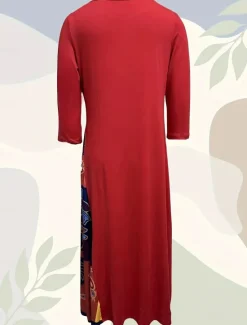 Discount Women's Maxi Dress A Line Dress Summer Dress Casual Daily Regular Fit Floral Graphic 3/4 Length Sleeve Crew Neck Black Red Summer Autumn Women Casual Dress
