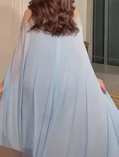 Clearance Women's Maxi Dress A Line Dress Off The Shoulder Dress Elegant Party Cocktail Party Wedding Guest Date Regular Fit Solid Color Long Sleeve Crew Neck Off Shoulder Pink Blue Summer Women Cocktail Dress