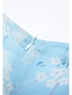 New Women's Maxi Dress A Line Dress Elegant Daily Date Regular Fit Floral V Neck Summer Women Chiffon Dresses