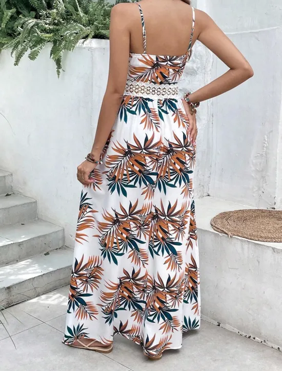 Hot Women's Maxi Dress A Line Dress Floral Dress Summer Dress Cami Dress Elegant Stylish Vacation Daily Date Regular Fit Floral Sleeveless V Neck Summer Women Spring Dresses