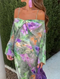 Outlet Women's Maxi Dress Casual Dress Sundress Elegant Stylish Sexy Vacation Daily Beach Regular Fit Graphic Short Sleeve Strap Summer Women Vacation Dresses