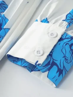 Clearance Women's Maxi Dress Casual Dress Wrap Dress A Line Dress Stylish Casual Vacation Daily Regular Fit Floral Long Sleeve V Neck Yellow Blue Summer Women Spring Dresses