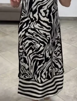 Sale Women's Maxi Dress Casual Dress A Line Dress Stylish Casual Vacation Daily Regular Fit Graphic Letter Short Sleeve V Neck Black White Summer Women Casual Dress