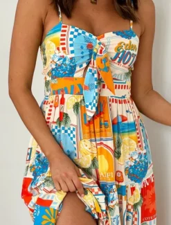 Sale Women's Maxi Dress Casual Dress Swing Dress A Line Dress Slip Dress Casual Daily Regular Fit Color Block Sleeveless Strap Blue Sky Blue Summer Spring Fall Women Vacation Dresses