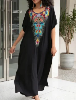 Discount Women's Maxi Dress Casual Dress Boho Dress Casual Vacation Daily Regular Fit Floral Half Sleeve V Neck Red Blue Gold Summer Spring Fall Women Floral Dresses