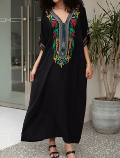 Discount Women's Maxi Dress Casual Dress Boho Dress Casual Vacation Daily Regular Fit Floral Half Sleeve V Neck Red Blue Gold Summer Spring Fall Women Floral Dresses