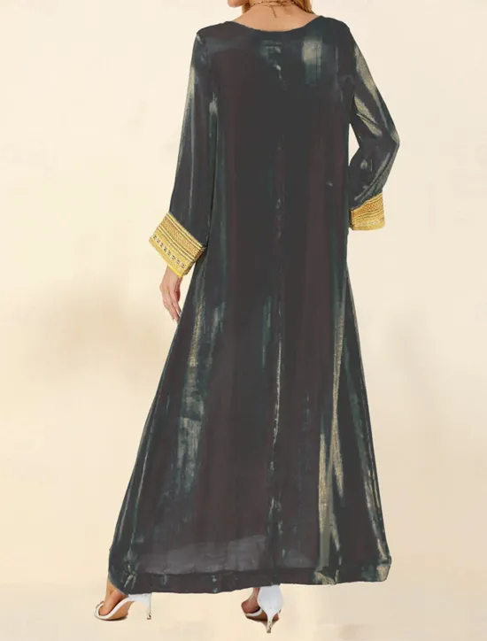 Online Women's Maxi Dress Casual Dress Cocktail Dress Wedding Guest Dress Chiffon Dress Elegant Casual Vacation Regular Fit Plain Long Sleeve Crew Neck Black Navy Blue Purple Fall Women Cocktail Dress
