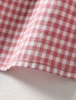 Discount Women's Maxi Dress Cotton Linen Dresses Casual Dress Tank Dress Cotton Maxi Dress Basic Casual Vacation Daily Regular Fit Plaid Sleeveless V Neck Summer Women Dresses