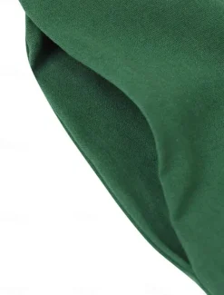 New Women's Maxi Dress Cotton Linen Dresses Casual Dress Swing Dress Cotton Maxi Dress Basic Casual Vacation Daily Regular Fit Plain Short Sleeve V Neck Black Green Summer Women Dresses
