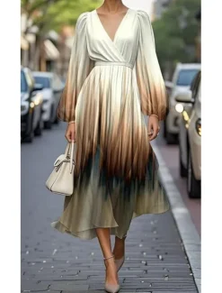 Women's Maxi Dress Pleated Dress Work Dresses Fit And Flare Dress Birthday Casual Formal Office Date Regular Fit Floral Graphic Sleeveless V Neck Navy Champagne Pink Blue Summer Spring Women Cocktail Dress