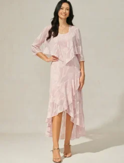 Best Women's Maxi Dress Ruffle Dress Elegant Wedding Wedding Guest Evening Party Floral Sleeveless U Neck Summer Spring Women Cocktail Dress