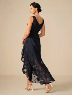 Clearance Women's Maxi Dress Ruffle Dress Elegant Wedding Wedding Guest Evening Party Floral Sleeveless U Neck Summer Spring Women Cocktail Dress