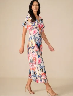 Hot Women's Maxi Dress Sheath Dress Elegant Wedding Party Regular Fit Graphic Short Sleeve V Neck Spring Women Cocktail Dress