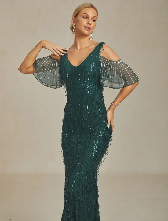 Clearance Women's Maxi Dress Sheath Dress Elegant Party Birthday Solid Color Half Sleeve V Neck Summer Women Cocktail Dress