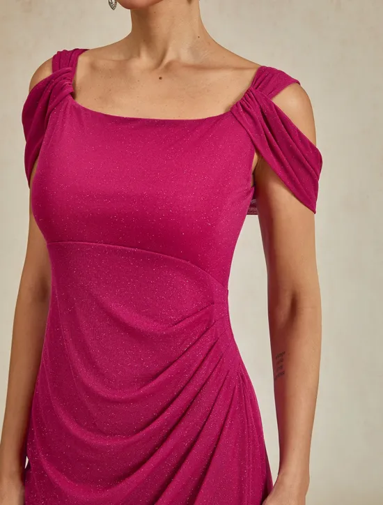 Online Women's Maxi Dress Sheath Dress Elegant Party Birthday Solid Color Sleeveless Square Neck Summer Women Cocktail Dress