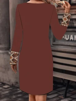 Best Women's Maxi Dress Sweatshirt Dress Winter Dress Corset Dress Sheath Dress Elegant Stylish Vacation Party Street Regular Fit Floral Long Sleeve Crew Neck Summer Fall Winter Women Cocktail Dress