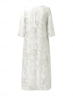 Online Women's Midi Dress Black Dress Lace Dress Elegant Stylish Casual Vacation Party Work Regular Fit Plain Short Sleeve Crew Neck Black White Red Summer Spring Fall Women White Dresses