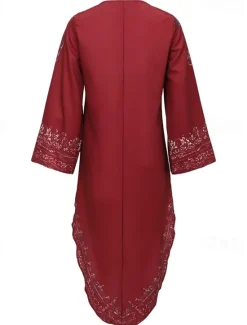 Women's Midi Dress Boho Dress Vintage Classic Vacation Daily Holiday Regular Fit Flower Long Sleeve V Neck Summer Women Floral Dresses