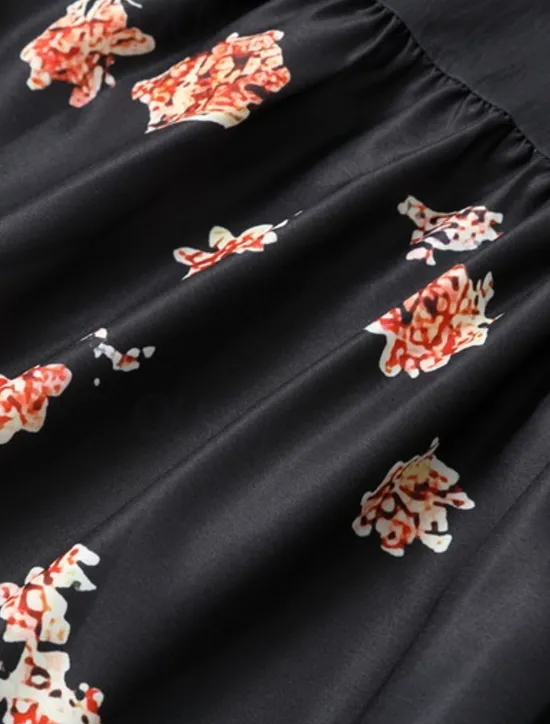 Outlet Women's Midi Dress Boho Dress Print Dress Western Dress Fashion Outdoor Vacation Weekend Regular Fit Plain Long Sleeve V Neck Summer Women Floral Dresses