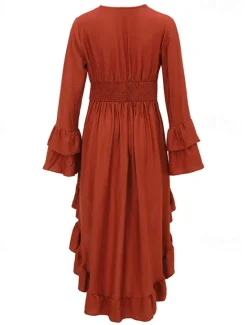 Discount Women's Midi Dress Boho Dress Western Dress Fashion Modern Outdoor Holiday Going out Regular Fit Plain Long Sleeve V Neck Summer Women Floral Dresses