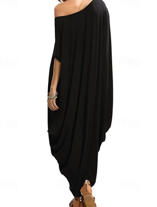 Hot Women's Midi Dress Casual Dress Fashion Classic Modern Vacation Holiday Going out Regular Fit Plain Short Sleeve Crew Neck Black Wine Green Summer Women T Shirt Dresses