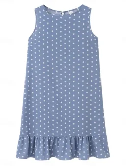 Hot Women's Midi Dress Casual Dress Tank Dress Stylish Casual Vacation Daily Regular Fit Polka Dot Sleeveless Crew Neck Yellow Sky Blue Green Spring Fall Women Sundresses